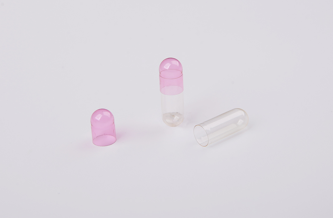 Высококачественная пустая твердая желатиновая капсула розового цвета размером 00# 0# для лекарственного порошка